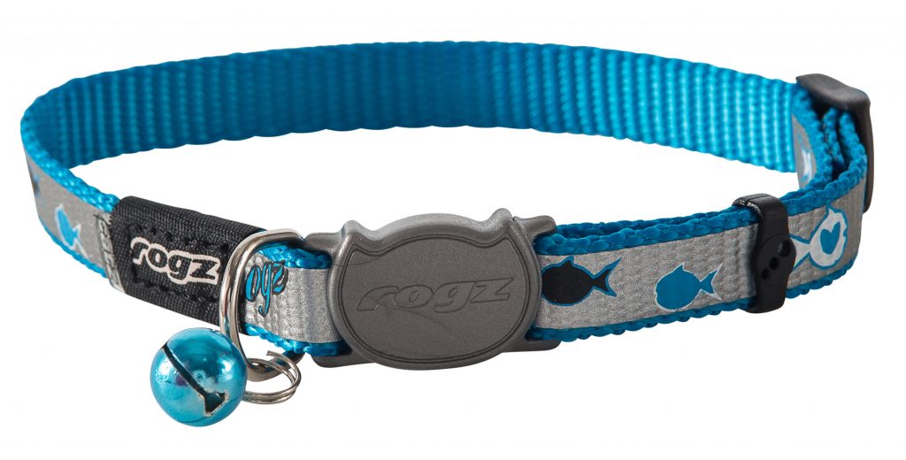 Collar, Reflectocat Cat Safety Blue Collar Small 20 - 31cm, Rogz