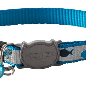 Collar, Reflectocat Cat Safety Blue Collar Small 20 - 31cm, Rogz